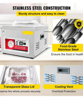 Commercial Chamber Vacuum Sealer That Locks Down Freshness And Keeps Your Kitchen Vibes On Point With A Smooth 180 Watt Pump for meat packaging.