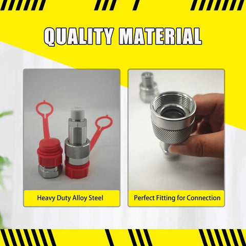 3/8 Inch NPT Hydraulic Quick Connect And Disconnect Coupler Set Workhorse Grade With 3/8 Inch Body Replacement for Parker 3000 Series C-604
