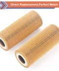 2 Pack Engine Oil Filter For Audi Porsche VW Vehicles 2005 To 2018 A4 A5 A6 A7 A8 Quattro Q5 Q7 S4 S5 SQ5