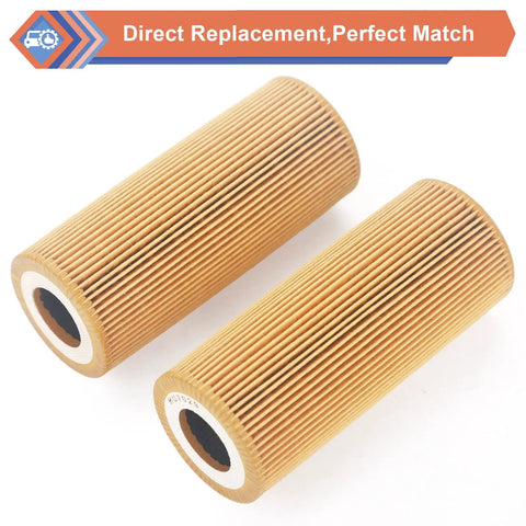 2 Pack Engine Oil Filter For Audi Porsche VW Vehicles 2005 To 2018 A4 A5 A6 A7 A8 Quattro Q5 Q7 S4 S5 SQ5