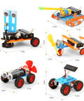 Five In One Robotics Kit For Kids Aged 8 To 12 Build Obstacle Avoidance Robot Solar Powered Car Tank Wind Powered Car And Glider