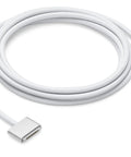 USB C To MagSafe 3 Magnetic Charging Cable 2 Meter For Mac Notebooks Easy Magnetic Alignment Fast Charging USB C Power Cable Durable MacBook Charger Accessory, white braided cable