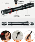 20 Pack Pen Light Flashlights, 5.12 Inch Aluminum Pocket LED Lights With Clip, features and uses displayed.
