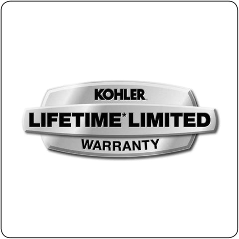 Kohler lifetime limited warranty emblem for Devonshire Rite Temp Shower Valve Trim With ADA Lever Handle And 2.5 GPM Showerhead Polished Chrome