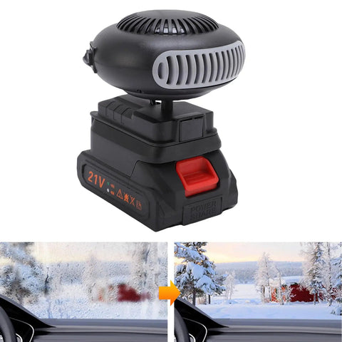 Game Changing Cordless Car Heater And Windshield Defogger Featuring A Built In Battery for quick frost removal and compact design.
