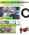 12V Fuel Transfer Pump With Manual Nozzle 20 GPM High Flow DC Powered Heavy Duty Workhorse For Gasoline Diesel Kerosene Biodiesel And More With Filter Included in use on farm and garage equipment