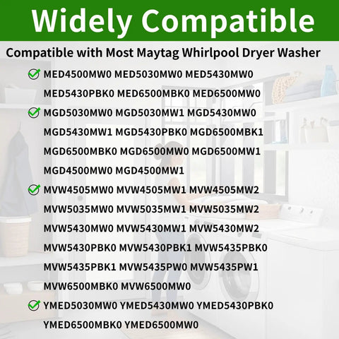 Compatibility list for Upgraded Dryer Knob Replacement For Whirlpool And Maytag Dryers Easy Install Timer Dial Replacement