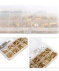 Brass M3 Hex Standoff Spacer Kit 300 Piece Screw Set For Motherboards, Electronics Enclosures, 3D Printers And DIY Projects Tarnish Resistant Zinc Plated Hardware Includes 5mm To 20mm Length Variants, organized in plastic case