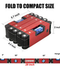 Pro Grade Folding Level With 5 Sections, Multi Angle Magnetic Aluminum Ruler For Corners And Stairs, Folded Compact View
