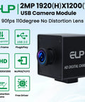Global Shutter USB Wide Angle Webcam With 110 Degree Low Distortion Lens 1080p At 90fps Ultra Smooth High Frame Rate USB 2.0