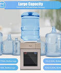 Hot And Cold Water Dispenser With Stainless Steel Liner Compact Desktop Cooler And Heater Three Temperature Settings With Water Jugs