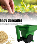 Handheld Spreader For Grass Seed Fertilizer Salt Ice Melt With Ergonomic Handle Lightweight Lawn Broadcast Spreader image