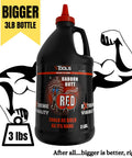 Three Pound Baboon Butt Red Extreme Visibility Marking Chalk 3 lb bottle with strong handle for construction and outdoor use