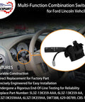 Slick Premium Crafted Turn Signal Wiper Dimmer Combo Switch Direct Fit For 2005 To 2008 Ford F150 And Lincoln Mark Lt showing in vehicle interior.
