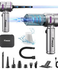 Cordless Handheld Car Vacuum With Brushless Motor 16000Pa Suction LED Light Type C Port On The Go Portable Mini Vacuum set