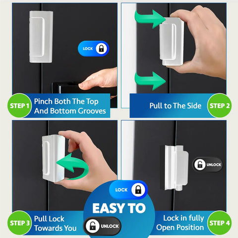 Installation steps for 2 Pack Aluminum Front Door Locks For Security And Family Safety Built Tough Easy Install Child Proof Door Latch