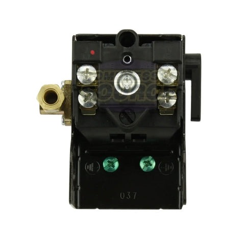 Universal Replacement Air Compressor Pressure Switch 95 To 125 PSI With Unloader Valve And On Off Lever Single Port One Quarter Inch NPT Inlet