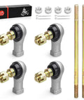 Beefy Heavy Duty Tie Rod End Kit For ATVs And UTVs Fits Big Bear 400 Bruin 350 Grizzly 350 400 450 Wolverine 350 450 Kodiak 400 450 Models 2000 2012 Includes All Hardware For Quick Easy Installation, four tie rod ends, rods, nuts, and cotter pins