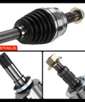 Premium Grade Front Left Driver Side CV Axle Shaft Assembly Hella Tough CV Joint close-up details and features.