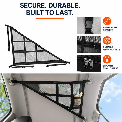 Ford Kuga Ceiling Cargo Net Fits CX482 Titanium And ST Line See Through Mesh Organizer with reinforced buckles and zippers