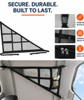 Overhead Car Ceiling Cargo Net For Pajero Mirage And Attrage Clear Mesh Organizer with reinforcements and dual zippers