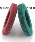 Side view of 10 Piece Nylon Fiber Flap Disc Set 180/320 Grit For 4 Inch Angle Grinder Metal Polishing Buffing Grinding Deburring
