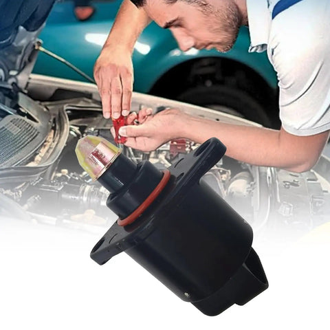 Car Idle Air Control Valve Throttle Stepper Motor OEM Replacement for Rock-Solid Idle, smooth airflow, black, 90380/10526/90325864