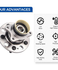 Rear Wheel Bearing Hub Assembly Replacement Fits 2011-2020 Hyundai Azera, 2010-2014 Sonata, 2010-2015 Tucson, steel construction