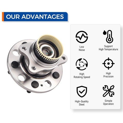 Rear Wheel Bearing Hub Assembly Replacement Fits 2011-2020 Hyundai Azera, 2010-2014 Sonata, 2010-2015 Tucson, steel construction