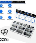 245 Piece Bonded Sealing Washers Set For Automotive And Marine Use NBR Rubber With Zinc Plated Steel Self Centered Gasket Washers