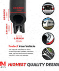 Vertical Bulb Trim Seal 0.55 Inch Bulb Diameter Flexible Weather Stripping with Internal Metal Clips for Auto and Home