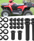 Rear Suspension Bushings Kit For Polaris Sportsman 500 HO 4X4 2003 To 2005 Replacement MG1282101AZ High Quality ABS Wear Resistant Bolt In Improves Ride Handling OEM Style Control Arm Bushings For ATV Quad black ABS bushings and sleeves