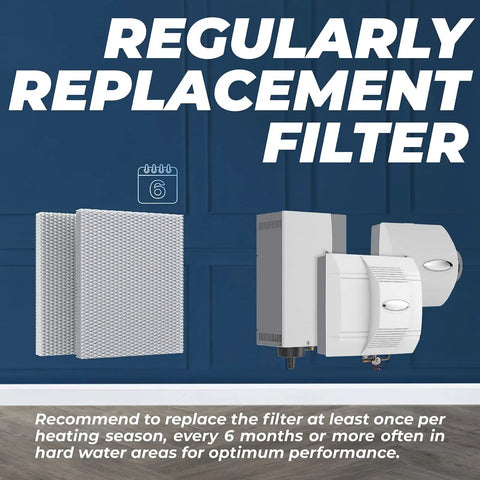 10 Inch Replacement Water Panel Filter For Aprilaire Whole House Humidifier Pads Models 110 to 558 shown with humidifier unit