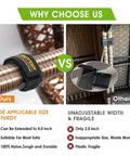 Comparison of adjustable outdoor sofa straps and clips for patios, sectional sofas, and wicker furniture with competitors.