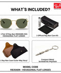 RB3548N Square Round Dope Non-Polarized Sunglasses with G-15 Green Lens, care kit, case, and screwdriver keychain included