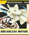 Brushless motor components showcasing the design and functionality for Built Like A Tank Cordless Trim Router With 800W Brushless Motor And 30000 Rpm Five Speeds Compatible With Dewalt 20V Batteries Plus Edge Guide And Dust Hood For Seamless Woodworking Jobs.