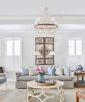 Wood Beaded Chandelier 5 Light Boho Candle Pendant Light For Living Room Dining Room Kitchen Foyer E12 Dimmable Socket