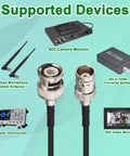 BNC Male To Female Extension Cable 16 Ft RG174 50 Ohm For SDI Video CCTV Systems Security Cameras Monitors And DVRs