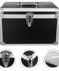 Handheld Aluminum Tool Box With Lightweight, Impact-Resistant Build showing lock and reinforced corners details
