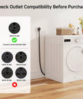 Check outlet compatibility for Heavy Duty 4 Prong Dryer Cord 10ft Built To Last 30 Amp 250V 7500W Capacity in modern laundry room