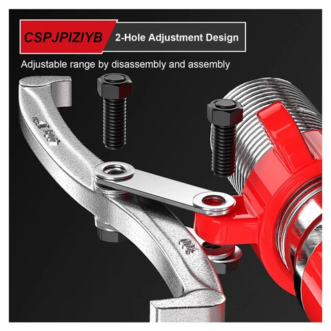 Close-up of Heavy Duty Hydraulic Gear Puller Bearing Remover with 2-hole adjustment design for precise disassembly and assembly.