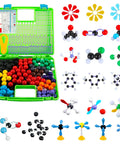 406-piece Comprehensive Chemistry Molecular Model Kit for Organic Inorganic Reactions with atoms, bonds, clouds, hybrid models.
