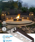 8 Pack 7 Inch LED Hardscape Lighting For Retaining Walls And Outdoor Steps Low Voltage Paver Lights around fire pit at night