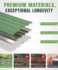 Materials of Galvanized Raised Garden Bed Kit Three Pack Outdoor Metal Planters 4x2x1 Ft Oval Beds For Vegetables Herbs and Flowers.