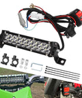 Universal 60W Motorcycle LED Light Bar Kit With On Off Switch For 7 8 Inch Handlebars Dirt Bike Pit Bike Plug And Play Headlight Upgrade
