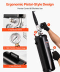Portable Tire Bead Seater And Air Bead Blaster On The Go, 2.1 Gal Tank, showing ergonomic design and pressure gauge