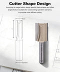 Pro Level Four Piece Straight Router Bit Set With One Quarter Inch Shanks on design blueprint for efficient woodworking cutting.