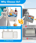 Must-Have Two Pack Poolside Storage Baskets With Cup Holders For Above Ground Pools Beige shown in stability comparison