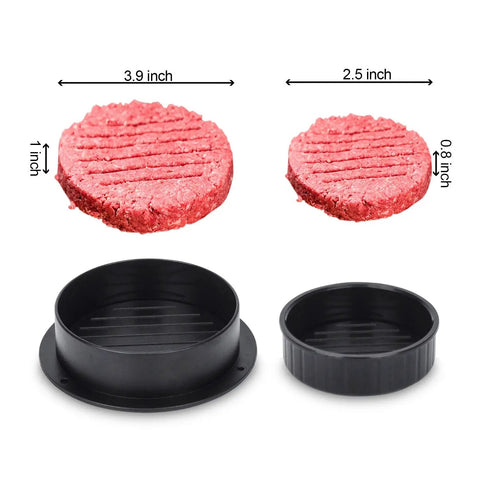 3 In 1 Hamburger Press With Nonstick Patty Mold For Stuffed Burgers Sliders And Veggie And Beef Patties Includes 100 Pcs Patty Papers shown