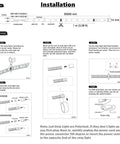 RGB LED Strip Light 65.6ft 20m AC 110 120V Waterproof Rope Light installation guide showing step-by-step setup instructions.